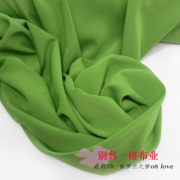 荧光色黄绿色(黄绿色)雪纺纱，布料汉服古装果，绿色衬衫连衣裙服装面料垂度好