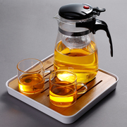 玻璃茶具套装家用日式功夫红茶杯，简约耐高温煮泡茶壶小型便携茶盘