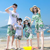 三亚海边度假沙滩亲子旅游衣服情侣装母女全家装一家四口夏季套装
