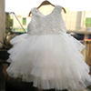女童韩版礼服白色，婚纱公主连衣裙蓬蓬，纱裙六一幼儿园毕业礼服