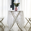 复古网纱镂空白色蕾丝布，玫瑰桌布野餐布盖布摆拍背景，布法式(布法式)