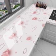 蒸蒸日上厨房贴纸防油防火耐高温橱柜用粉色，防水墙纸壁纸自粘灶台
