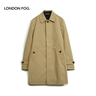 伦敦雾春季风衣男士商务通勤英伦风复古外套翻领休闲中款大衣