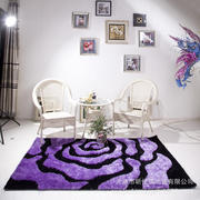 南韩丝地毯天津地毯客厅茶几涤纶细丝韩国丝地毯