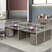 办公桌 简约现代职员桌四人位电脑桌椅组合2/4/6人屏风桌隔断卡位