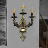 欧式合金壁灯卧室客厅复古水晶灯具法式创意别墅双头蜡烛墙壁灯