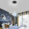 儿童房灯卧室吊灯，简约现代男孩女孩星球太空人宇航员，创意卧室灯具