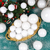 节庆喜庆布置装饰品白色圣诞，球塑胶圆球，吊顶天花板挂饰吊球6-15cm
