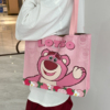 迪士尼正版女草莓熊维尼熊百搭大容量单肩托特包手提包妈咪包