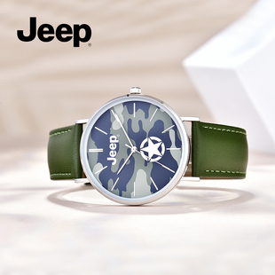 jeep吉普时尚手表运动军表，皮带潮流男表轻奢气质腕表