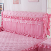 网红蕾丝布艺全包夹棉床头套床头罩 防尘罩公主皮床套加厚实木床