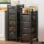 厨房抽屉式落地蔬菜收纳置物架位美多功能夹缝储物柜多层蔬果篮子