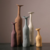 北欧莫兰迪创意花瓶摆件简约艺术素胚玄关客厅插花陶瓷家居装饰品
