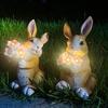 创意兔子欢迎牌花园动物树脂摆件小阳台户外草坪露台庭院装饰布置