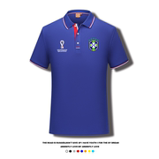 世界杯巴西国家队足球运动训练球衣polo衫短袖，t恤翻领内马尔纪念