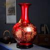 瑞多凯大号中国红落地花瓶景德镇陶瓷器摆件客厅桌面博古架卧室插