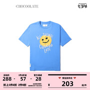 CHOCOOLATE男装短袖重磅T恤春夏活力趣味笑脸装饰1211XSI