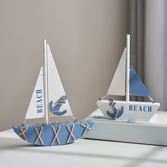 地中海帆船模型船创意桌面木质