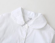 英伦学院风长袖衬衫女童单层夏装学生儿童白色衬衣JK校服制服