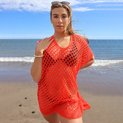 火凤凰-慕欧美性感针织镂空罩衫海边度假比基尼外罩衫泳衣外