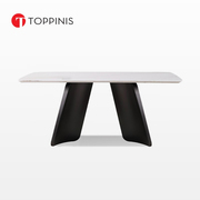 toppinis意式极简进口天然大理石，餐桌长方形简约现代餐桌椅组合
