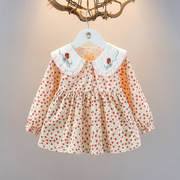秋季女童长袖裙子洋气秋装，1-2-3岁女宝宝洋气公主，裙婴儿秋天衣服