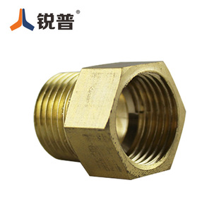 锐普铜内外丝直接4分20 6分25变径异径水暖热水管配件铜接头加厚