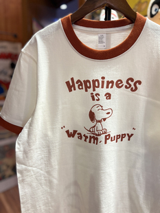 阿默商店美式复古 vintage 史努比Snoopy 纯棉重磅男女款情侣T恤