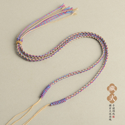 细款手搓棉线文玩菩提藏式横穿吊坠，挂绳编织毛衣，链唐卡天珠饰品绳