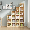 简易窄书柜落地边角儿童书架组合置物架实木格子架夹缝储物收纳柜