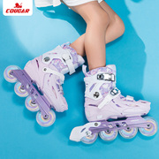 美洲狮溜冰鞋儿童，轮滑鞋初学者男童女童，旱冰鞋专业可调滑冰鞋