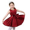 儿童礼服女童公主，裙花童礼服婚，纱裙短款生日红色蓬蓬裙连衣裙