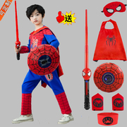 蜘蛛侠服装男童套装超人，衣服六一儿童幼儿园化妆舞会cospla表演服