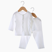 宝宝空调服套装4夏季超薄款，纯棉婴儿睡衣长袖，男女儿童12家居服3岁