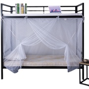 蚊帐学生宿舍上下铺，通用可穿杆单人床，0.9米双人床1.2m蚊帐一片式