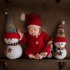 儿童摄影服装影楼可爱卡通圣诞套装手工针织毛线百天宝宝拍照衣服