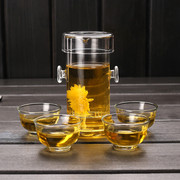耐热玻璃杯红茶泡茶器，双耳杯过滤玻璃，茶具简易茶壶普洱功夫冲茶器