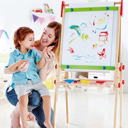 hape画板儿童磁性画架宝宝写字板，白双面(白双面，)支架式小黑板家用可擦玩具