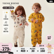 TeenieWeenie Kids小熊童装23年款秋冬男女宝宝加绒卫衣裤套装