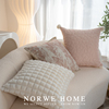 NORWE沙发抱枕客厅法式高级感靠枕枕套枕芯粉色布艺靠背飘窗靠垫