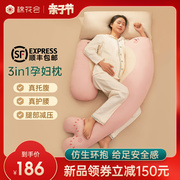 棉花会孕妇枕头护腰侧睡枕鲸鱼，枕托腹睡觉侧卧怀孕期h型抱枕