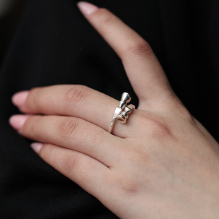 偶屿西部牛仔马蹄钉925银美式复古个性戒指原创潮人手工银指环