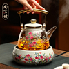 尚言坊九桃养生壶寿桃蒸煮茶器电陶炉煮茶壶玻璃煮茶炉蒸白茶家用