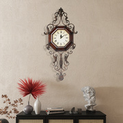 号大复古美式挂钟创意，时钟表铁艺静音，客厅欧式个性时尚家居装饰品