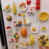 创意3d立体仿真早餐食物，冰箱贴磁贴留言贴磁力贴冰箱装饰树脂磁铁