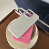 原创设计定制手工皮革苹果15promax手机，壳皮质13韩系莓粉色iphone14promax全包边保护壳高级感月光银15