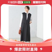 日本直邮SHIPS 女士限定发售中长款毛呢连衣裙 前后V开口设计 简