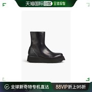香港直邮emporioarmani男士皮质防水台靴子