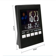 气象站闹钟背景灯彩屏温度电子钟温湿度计家用室内外温度计仪