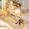 浴室吸壁挂式置物架免打孔洗漱杯架，简约放置架小户型亚克力牙杯架